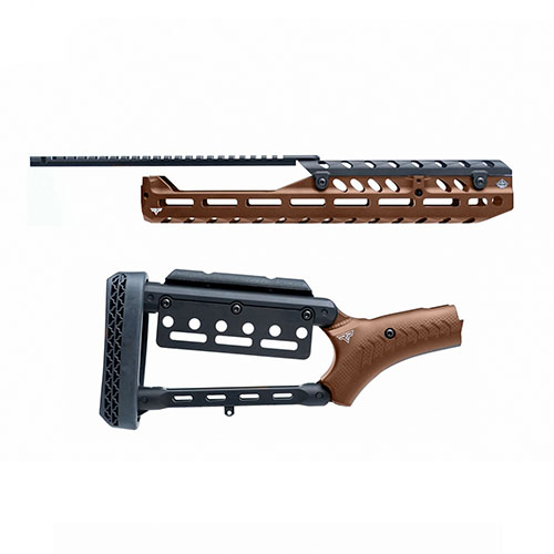 Pewview Smith Wesson Stock Set kombinerer lettvekts 6061 aluminium, justerbar høyde og moderne design for optimal komfort og presisjon.